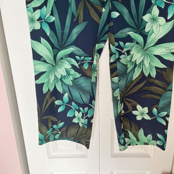 Cynthia Rowley Resort Tropical Floral Lightweight High Waisted Pull On Pants - Picture 9 of 11
